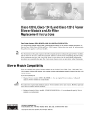Cisco 12000/10/16-BLWER= Replacement Instructions Manual