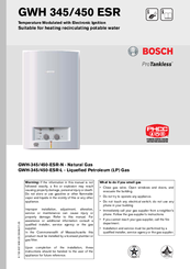 Bosch GWH 345 ESR-L Manual