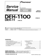 Pioneer DEH-11 Service Manual