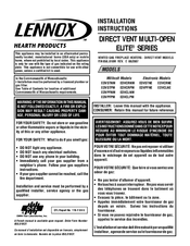 Lennox Hearth Products Elite edvstnm Installation Instructions Manual