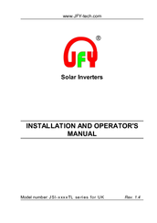 JFY tech JSI-2500TL Installation And Operator's Manual