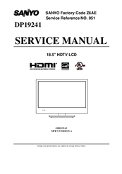 Sanyo DP19241 Service Manual