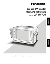 panasonic GPRV700 - REAR VIEW CAMERA Operating Instructions Manual