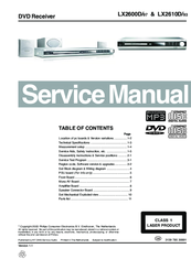 Philips LX2600D Service Manual