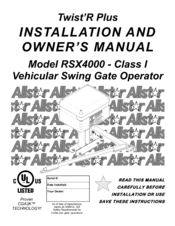 Linear Twist'R Plus SX4000 Owner's Manual