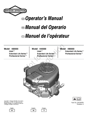 Briggs & Stratton 440000 Intek Extended Life Series Operator's Manual