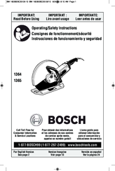 Bosch 1364 - 15 Amp Hand Held Abrasive Cutoff Machine Operating/Safety Instructions Manual
