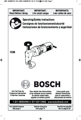 Bosch 1506 - Unishears - Net Weight: 6 Lbs Operating/Safety Instructions Manual