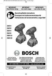 Bosch IWH141 Operating/Safety Instructions Manual