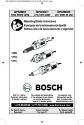 Bosch 1215 Operating/Safety Instructions Manual