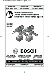 Bosch DDH181X Operating/Safety Instructions Manual