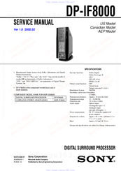 Sony DP-IF8000 Service Manual