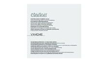 Clarion VX404E Quick Start Manual & Installation Manual