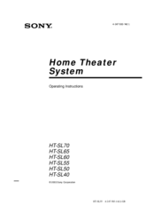 Sony HT-SL65 Operating Instructions Manual