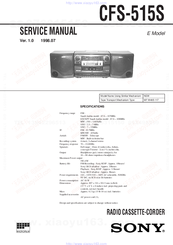 Sony CFS-515S Service Manual