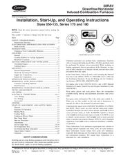 Carrier 58RAV135-20 Installation, Start-Up, And Operating Instructions Manual