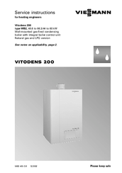 Viessmann Vitodens 200 Service Instructions Manual