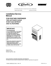 Cornelius FCB POST-MIX DISPENSER Installation & Service Manual