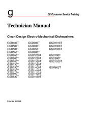 GE CleanDesign GSD530T Technician Manual