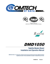 Comtech EF Data Radyne DMD1050 Installation And Operation Manual