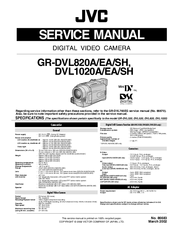 JVC GR-DVL820A Service Manual
