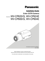 Panasonic WV-CP600/G Installation Manual