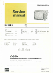 Philips CTV S26K497 Servlce Manual