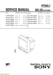 Sony Trinitron KV-PF14P70 Service Manual