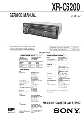 Sony XR-C6204J Service Manual