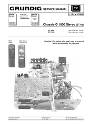 Grundig G1000 Service Manual