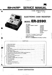 Sharp ER-11KT2 Service Manual