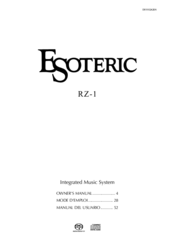 Esoteric RZ-1 Owner's Manual