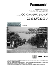 Panasonic CQC3403U - AUTO RADIO/CD DECK Operating Instructions Manual