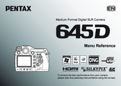Pentax 645D Reference Manual