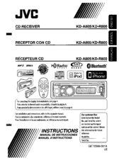 JVC KD-R800 - 30K Color-Illumination Single-DIN CD Receiver Instruction Manual