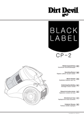 Dirt Devil Black Label CP-2 Operating Manual
