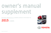 Toyota 2015 Automobile Owner's Manual Supplement