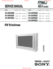 Sony FD Trinitron KV-28FX65B Service Manual