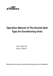 Fisher FSOL-1100B-3F Operation Manual