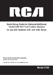 RCA 2100 Quick Setup Manual