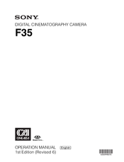 Sony F35 Cinealta Operation Manual