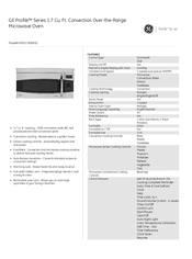 GE Profile CVM1790 Installation Manual