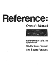Quadraflex 650FET R Owner's Manual