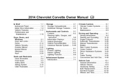 Chevrolet 2014 CORVETTE Owner's Manual