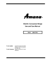 Amana ARHC7700 Use And Care Manual