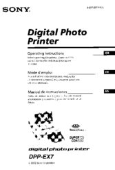 Sony Digital Photo Printer DPP-EX7 Operating Instructions Manual