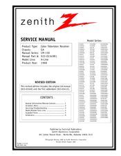 Zenith A25A23W64 Service Manual