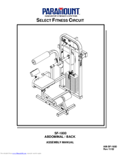 Paramount Fitness SF-1800 Assembly Manual