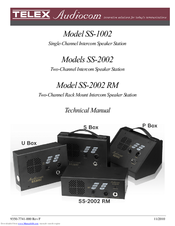 Telex Audiocom SS-2002 RM Technical Manual