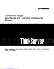 Lenovo ThinkServer RD650 70DS User Manual